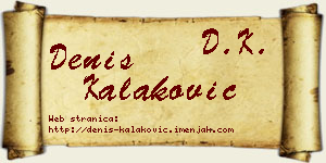 Denis Kalaković vizit kartica